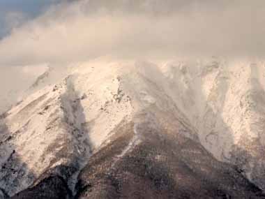 厳冬期の岩手山
