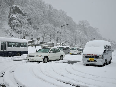 早春の北上展勝地雪景色 2