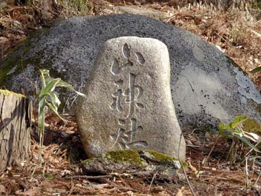 何故か心を引かれた「山神社」の石です。