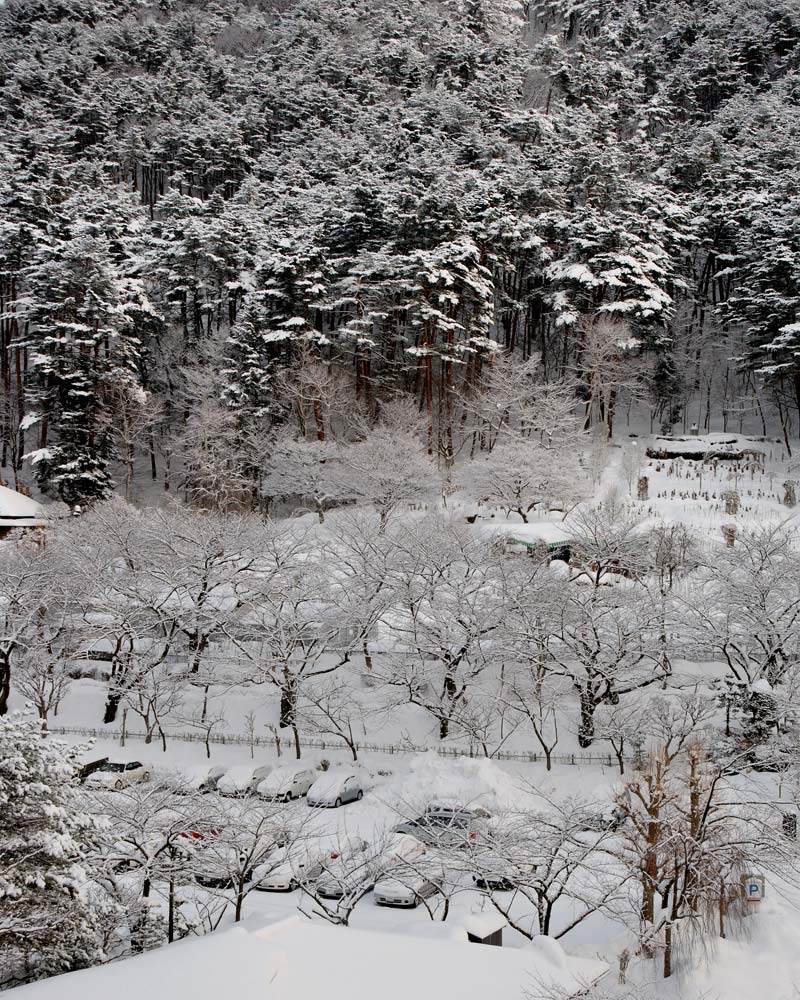 雪景色の花巻温泉郷